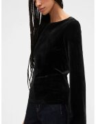 Gap Bluza din velur si maneci clopot - Negru