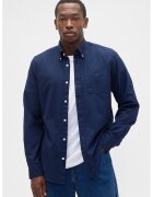 Gap Camasa din amestec de bumbac cu guler Oxford - Bleumarin