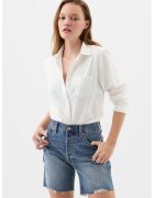 Gap Camasa Oxford cu buzunar pe piept - Alb optic