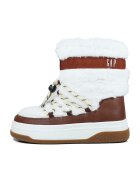 Gap Cizme flatform cu logo - Alb/Maro