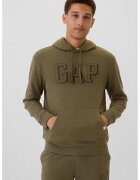 Gap Hanorac cu imprimeu logo si buzunar kangaroo - Kaki