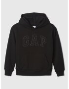 Gap Hanorac cu imprimeu logo si buzunar kangaroo - Negru