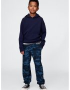 Gap Pantaloni de trening cu croiala relaxed-fit si snur - Albastru inchis/Bleumarin