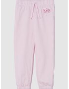Gap Pantaloni de trening cu logo si snur - Roz pal