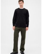 Gap Pantaloni drepti de bumbac - Kaki inchis