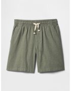 Gap Pantaloni scurti relaxed fit din amestec de in - Verde sparanghel