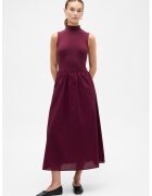 Gap Rochie fara maneci cu guler scurt - Visiniu