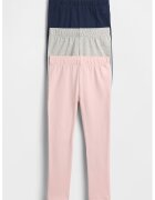 Gap Set de colanti din bumbac organic - 3 perechi - Gri/Roz pal/Bleumarin