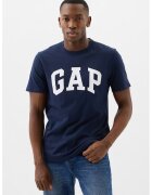 Gap Tricou de bumbac cu imprimeu logo - Bleumarin