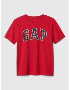 Gap Tricou de bumbac cu logo - Rosu/Bleumarin