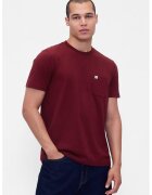 Gap Tricou de bumbac organic cu buzunar pe piept - Rosu inchis