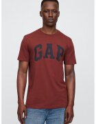Gap Tricou regular-fit cu logo - Negru/Rosu inchis
