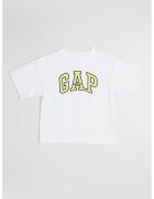 Gap Tricou supradimensionat cu imprimeu logo - Galben pai/Alb optic