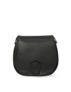 Gave Lux Geanta crossbody de piele cu clapa - Negru