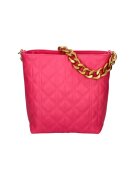 Gave Lux Geanta crossbody de piele cu garnituri cusute - Fucsia