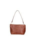 Gave Lux Geanta de piele cu aspect de piele de crocodil - Maro taupe