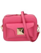 Gave Lux Geanta din piele cu bareta de umar si aplicatie metalica 24879 - Fucsia
