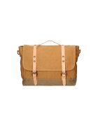 Gave Lux Geanta messenger unisex cu garnituri de piele - Caramel