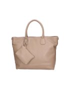 Gave Lux Geanta shopper de piele cu etui mic - Maro taupe