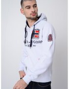 Geo Norway Hanorac din amestec de bumbac cu imprimeu Goptaine - Rosu/Alb/Albastru ultramarin