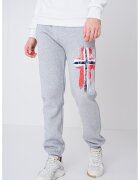 Geo Norway Pantaloni de trening cu design grafic Matuvu - Gri deschis melange