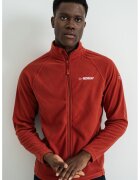 Geographical Norway Bluza de trening cu fermoar si logo Tug - Rosu stins