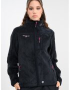 Geographical Norway Bluza de trening din material teddy cu fermoar si guler mediu