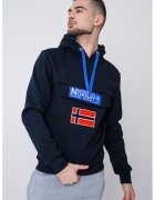 Geographical Norway Hanorac cu imprimeu logo Gadrien - Rosu/Albastru ultramarin/Albastru royal
