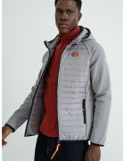 Geographical Norway Jacheta cu fermoar si logo discret Donald - Gri deschis