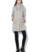 Geographical Norway Palton duffle cu captuseala din fleece Tantastique - Gri melange