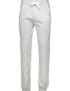 Geographical Norway Pantaloni de trening cu buzunare laterale si imprimeu logo Merci - Gri deschis melange