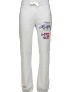 Geographical Norway Pantaloni de trening cu snur in talie si imprimeu Molkovitz - Gri deschis melange