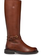 Geox Cizme din piele cu fermoar si barete decorative Serilda - Caramel