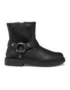 Geox Ghete biker de piele ecologica - Negru/Argintiu