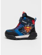 Geox Ghete cu velcro si Superman - Rosu/Bleumarin