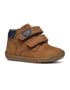 Geox Ghete de piele nabuc cu velcro Macchia - Caramel/Bleumarin