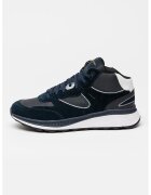 Geox Pantofi sport cu detalii de piele intoarsa Spherica - Gri antracit/Bleumarin