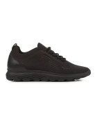 Geox Pantofi sport din plasa tricotata cu detaliu de piele - Gri antracit