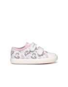 Geox Pantofi sport fete Textil - Alb - Alb