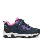 Geox Pantofi sport Magnetar ABX din material impermeabil cu banda velcro - Negru/Violet/Bleumarin