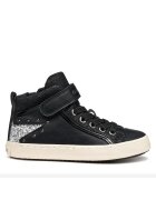Geox Tenisi Fete - J Kalispera - negru/argintiu - material textil - sintetic