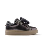 Gioseppo Pantofi sport de piele ecologica cu aplicatie florala Almont - Gri