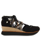 Gioseppo Pantofi sport wedge cu decupaje - Negru