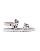 Gioseppo Sandale din piele cu model animal print - Alb/Negru