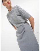 GreenPoint Fusta dreapta midi - Gri deschis