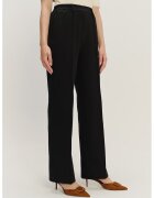 GreenPoint Pantaloni drepti din amestec de modal - Negru