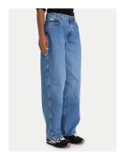 Guess Blugi largi dama albastru