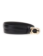 Guess Blugi skinny cu catarama cu logo - Negru