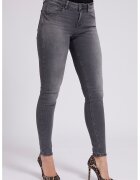 Guess Blugi skinny cu talie medie Annette - Gri antracit