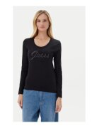 Guess Bluza cu decolteu rotund si imprimeu logo
